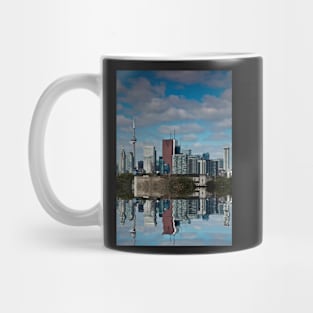 Toronto Skyline From The Pape Ave Bridge Reflection No 1 Mug